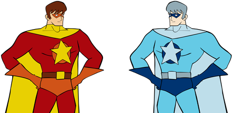 Animation Class Super Heroes - Cartoon (520x239), Png Download