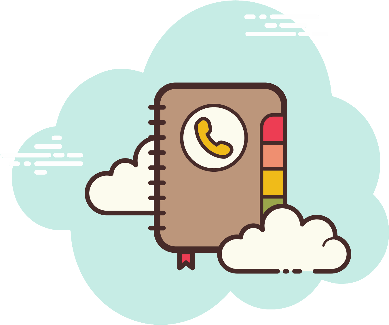 Phone Book Icon Free Download Png And - Cartoon (1600x1600), Png Download
