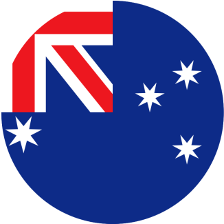 Australia Decal - Australia Flag In Circle Png (350x350), Png Download