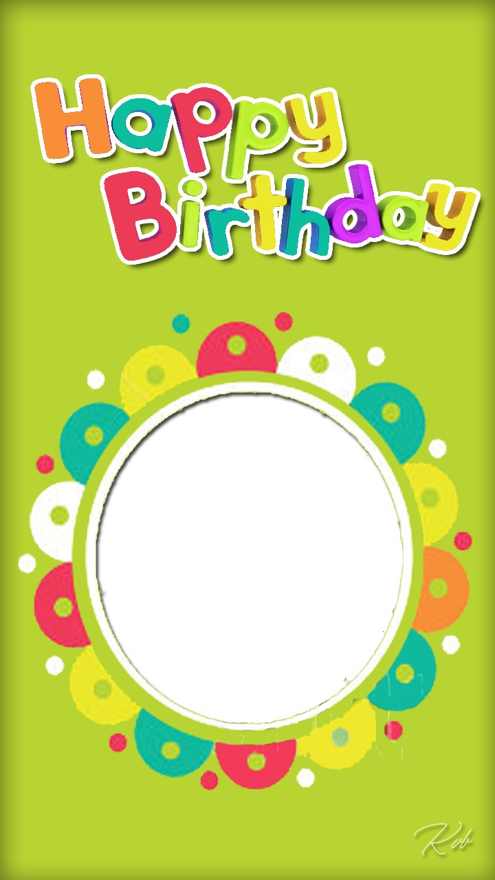Multicolor Birthday Frame - Invitation Card Happy Birthday With Party (720x1280), Png Download