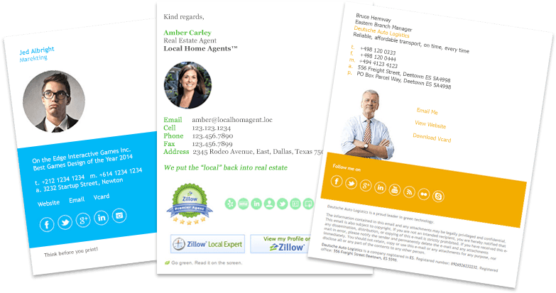 Email Signature Templates Header - Signature Block (815x445), Png Download