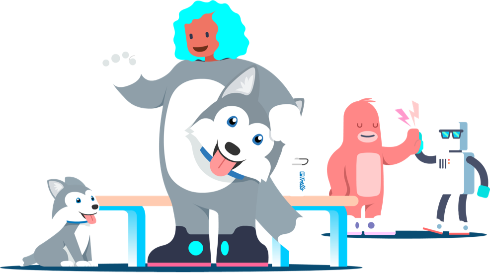 Trello Mascots - Trello Branding (986x550), Png Download