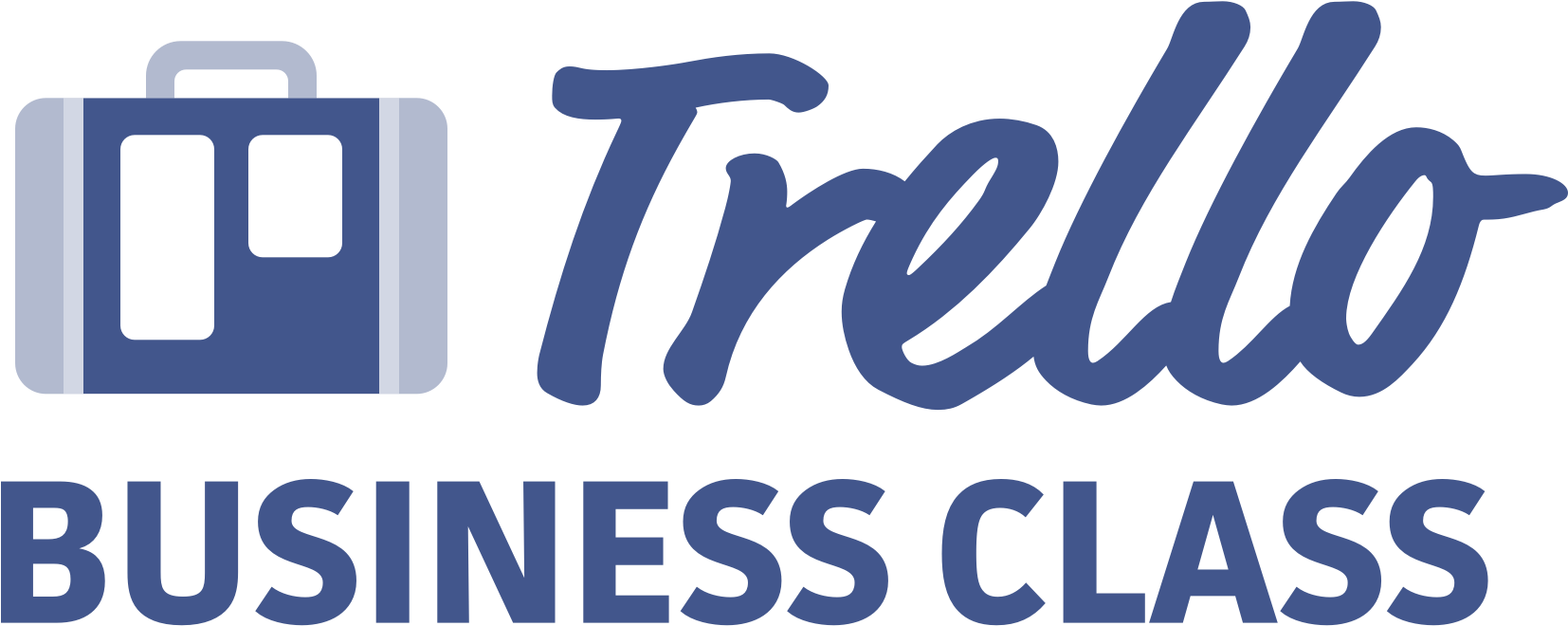 Business Class Logo Blue - Trello Business Class Logo (1758x660), Png Download