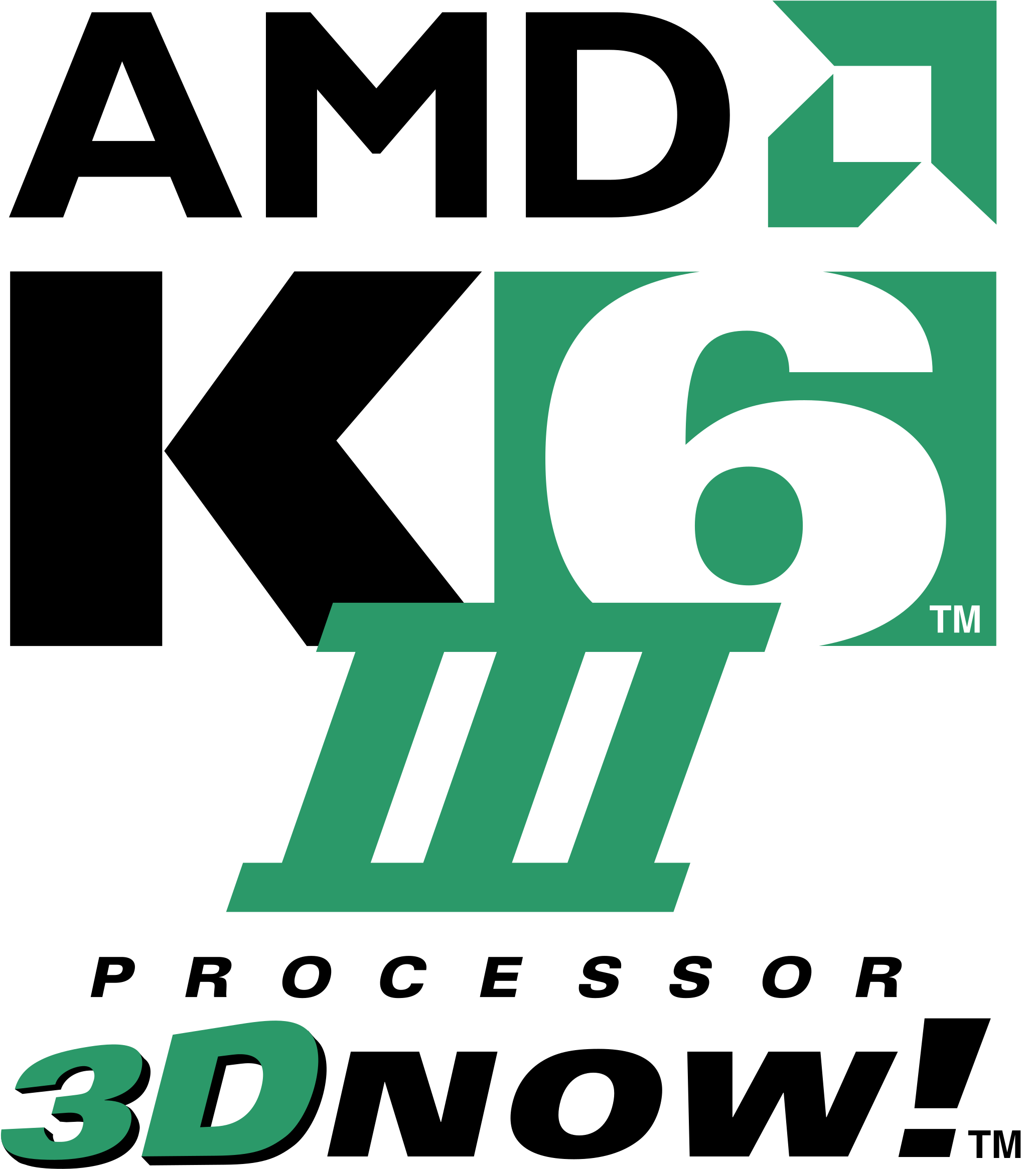 Amd K6 Iii Processor Logo Png Transparent - Amd K6 Iii Logo (2400x2400), Png Download