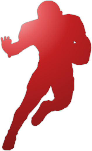 Nfl Tickets - Wall Decal: Football Player Silhouettes, 196x119cm. (315x518), Png Download