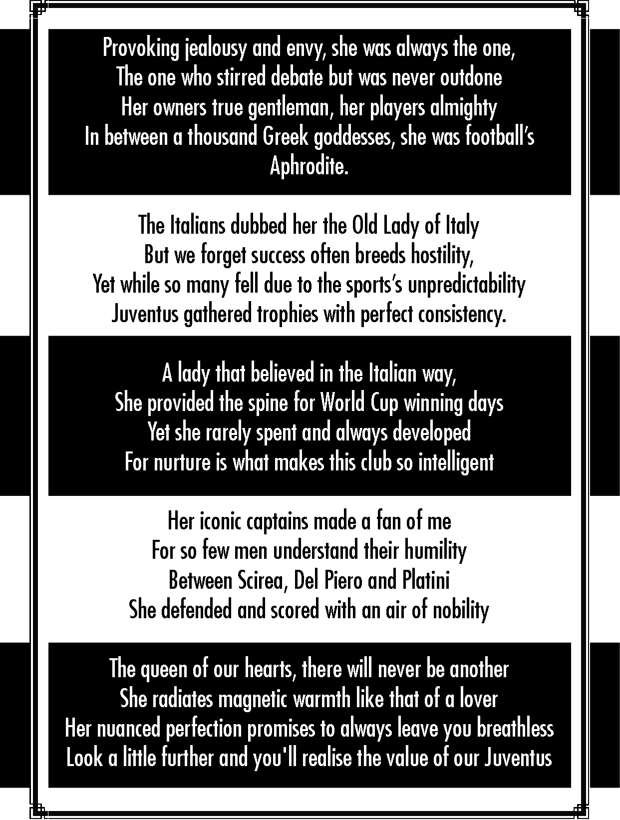 Juventus Liverpool Wolves - Juventus Poem (1242x1642), Png Download