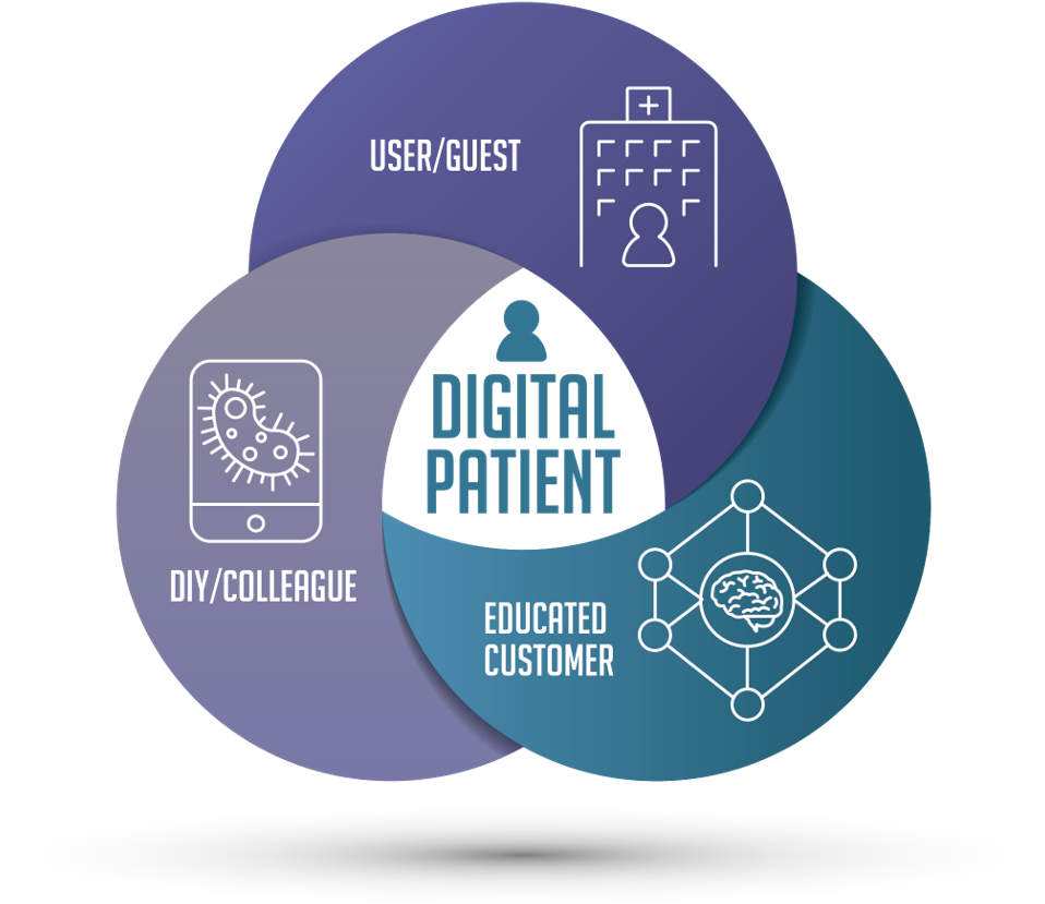 The Digital Patient Venn Diagram - Circle (1091x844), Png Download