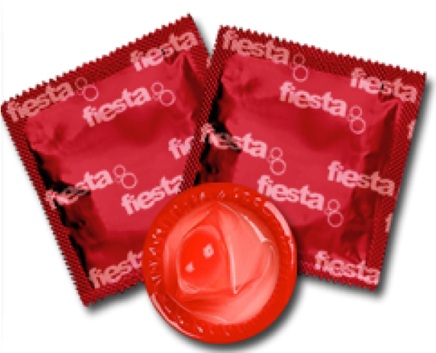 Fiesta Strawberry Condom - Circle (695x780), Png Download