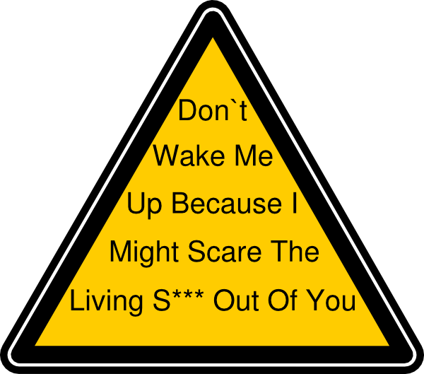Don T Wake Me Up Sign (600x529), Png Download