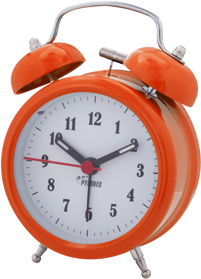 Png Free Stock Alarm Clipart Square Clock - Chrome Red Standard Neon Clock (535x587), Png Download