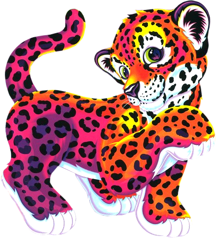 Lisa Frank I Would Only Carry Her School Supplies When - Lisa Frank Sticker Transparent (438x481), Png Download