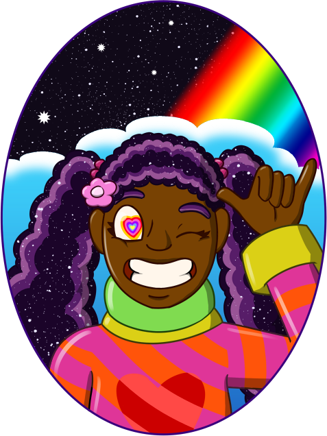 Kalina Lisa Frank - Illustration (477x636), Png Download