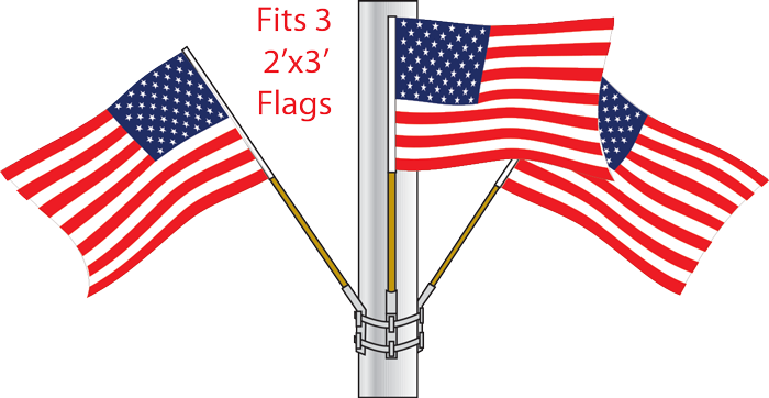 Cluster Hardware $33 - Blue American Flag (700x362), Png Download