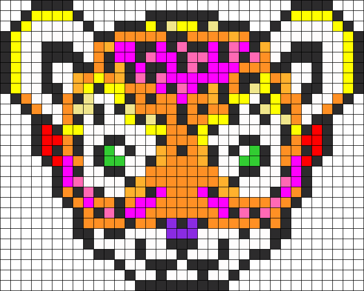 Hunter Lisa Frank Perler Bead Pattern / Bead Sprite - Lisa Frank Pixel Art (736x589), Png Download