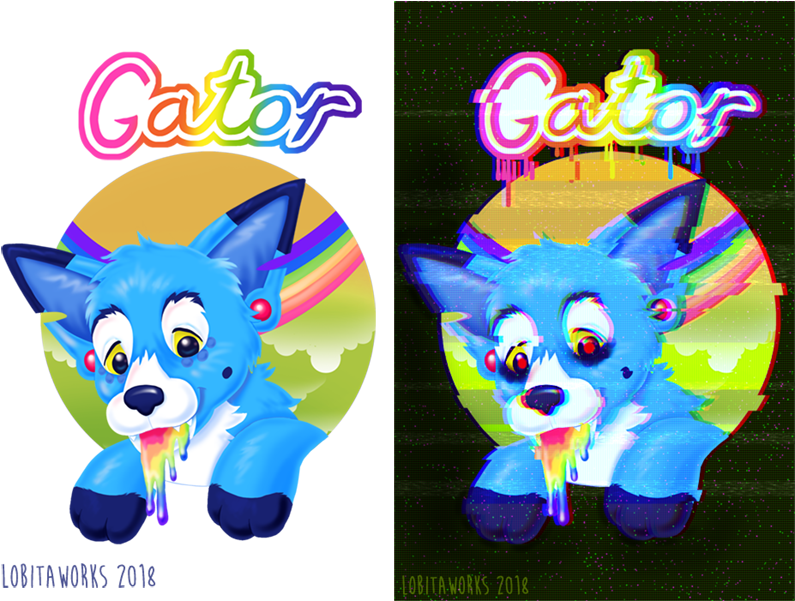 Lisa Frank Badge - Cartoon (801x600), Png Download