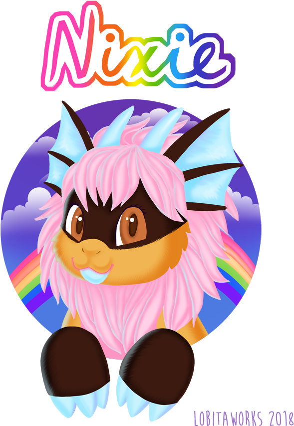 Another Batch Of Lisa Frank/glitch Badges Finished - Cartoon (658x900), Png Download