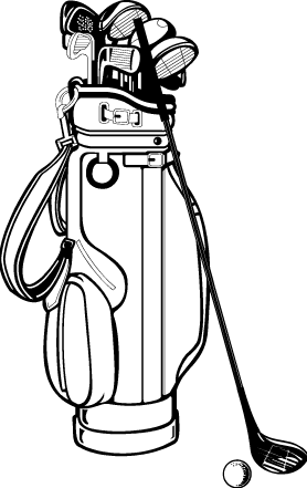 Picture Freeuse Library Drawing At Getdrawings Com - Drawing Of Golf Clubs (278x441), Png Download