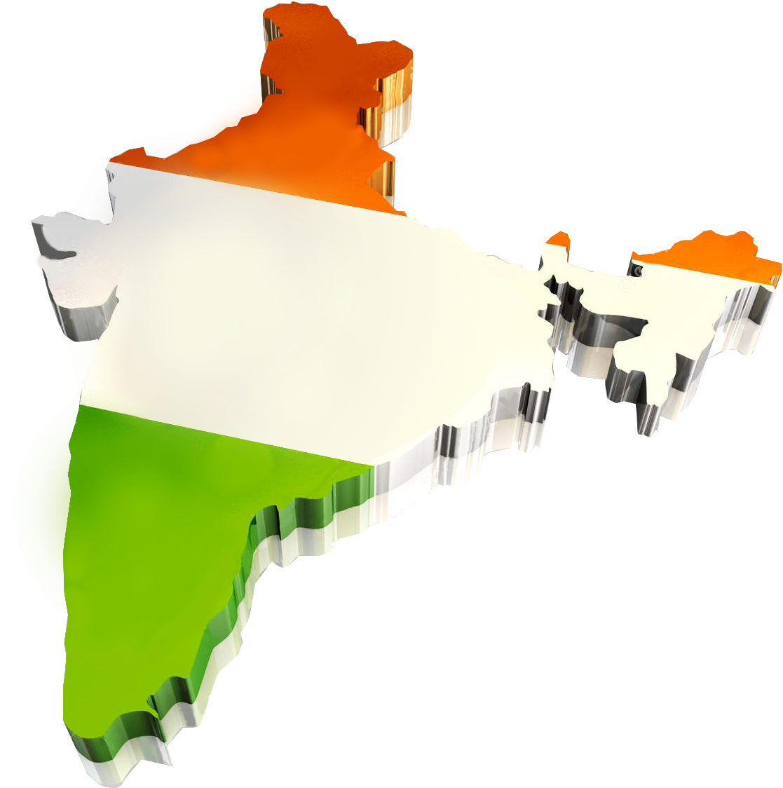 India Map Png Transparent Image - 3d Indian India Map (1300x1390), Png Download