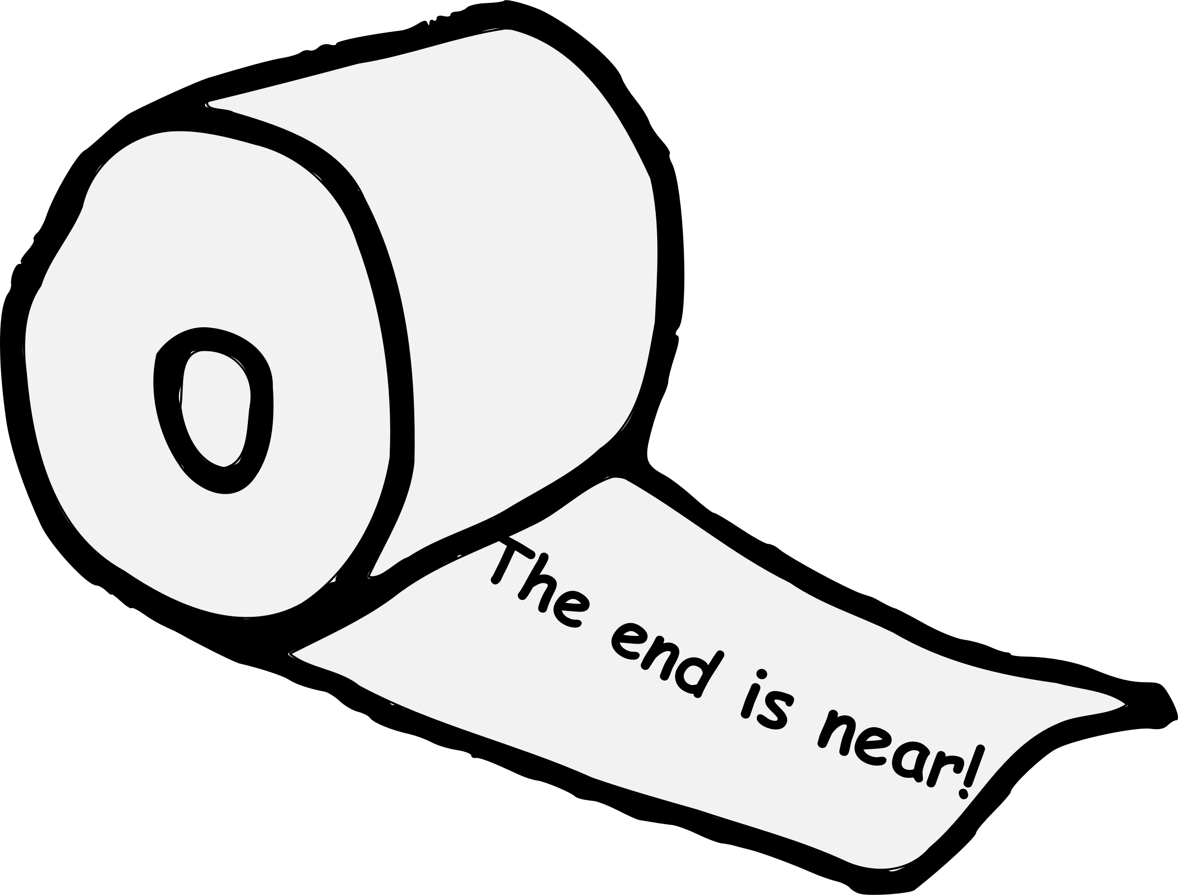 Medium Image - End Is Near Toilet Paper (800x608), Png Download