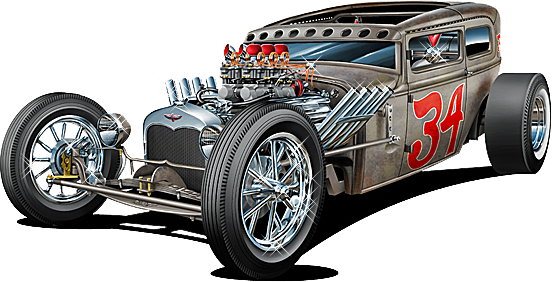 Share This Image - Rat Rod Hotrod (552x282), Png Download