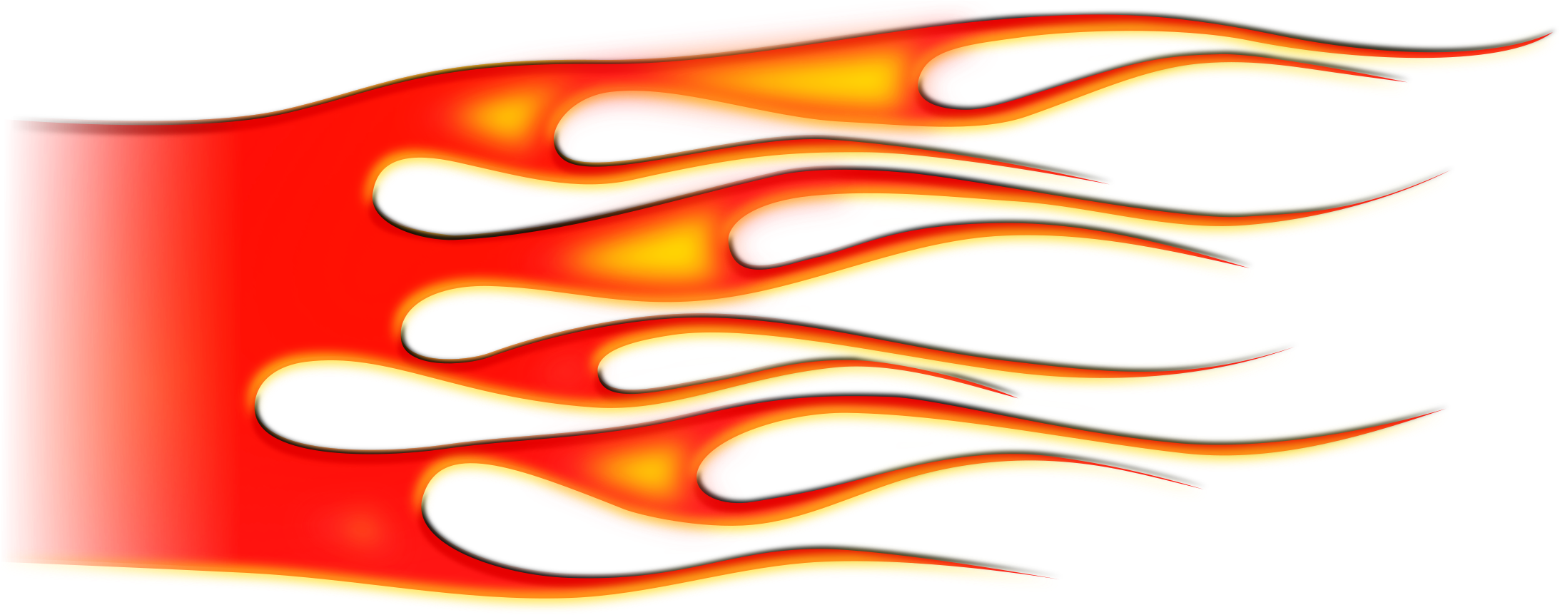 This Free Icons Png Design Of Hot Rod Flames 2 (2400x1043), Png Download