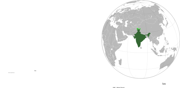This Free Clipart Png Design Of India In World Map (600x293), Png Download