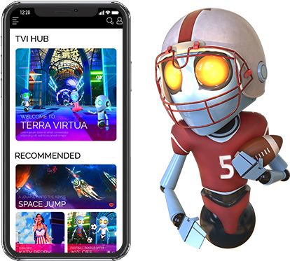 Terra Virtua Doesn't End When The Vr Headset Is Removed - Cartoon (537x372), Png Download