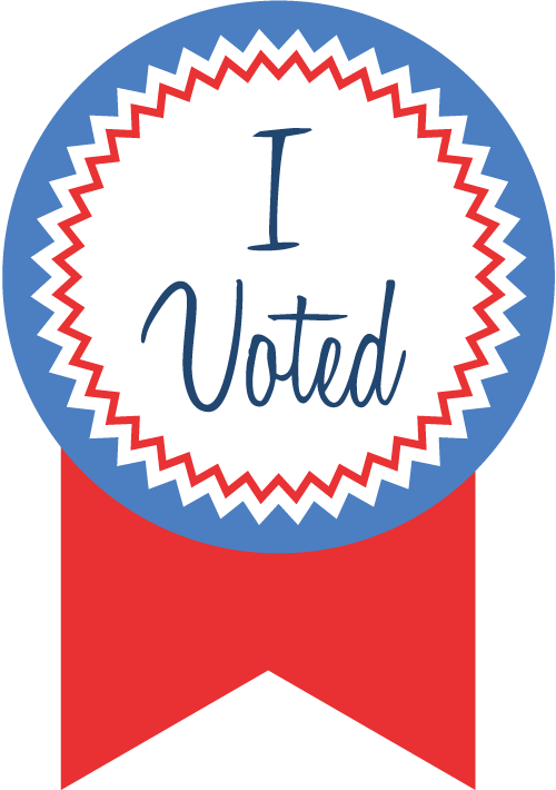 I Voted Ribbon (500x710), Png Download