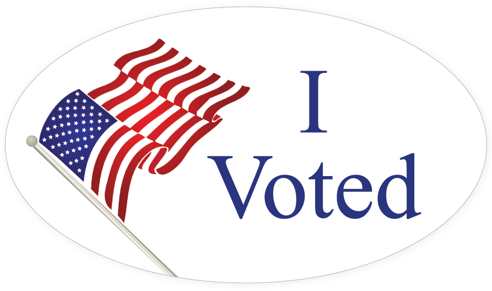 Food, Shopping And Other Discounts For Voters Tuesday - Transparent Voting Sticker (980x980), Png Download