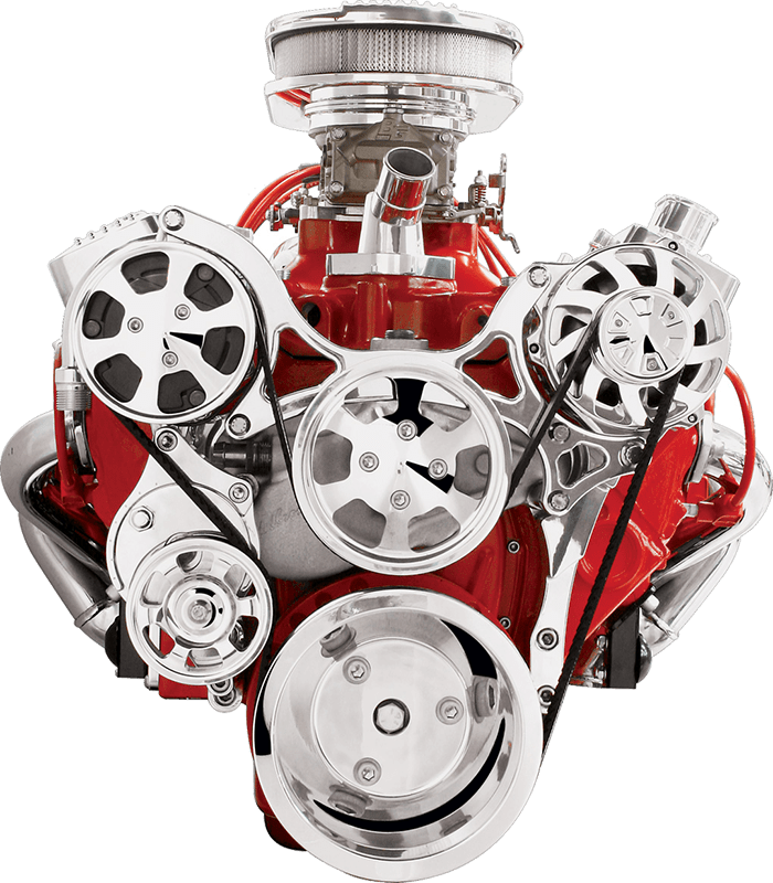 Contact Us For Hot Rod Parts Custom Build Early Ford - Billet Specialties 13120 Sbc Tru Trac Pulley Sys. (700x800), Png Download