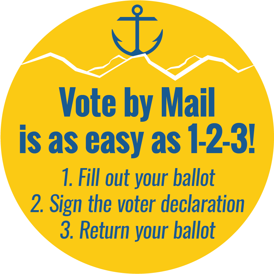 Vote By Mail Is As Easy As 1 2 3 Logo - Anchorage Votes By Mail (1000x999), Png Download
