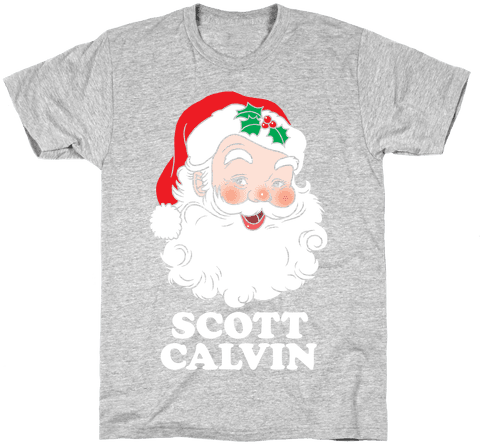 Scott Calvin Is Santa Mens T-shirt - Tank Top Tank Top Top T-shirt: Funny T-shirt From Lookhuman. (484x484), Png Download