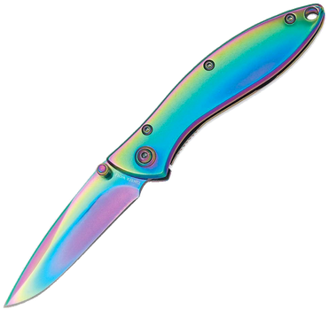 Rainbow Holographic Folding Knife - Timberwolf Ti Coated Rainbow Pocket Knife (386x386), Png Download