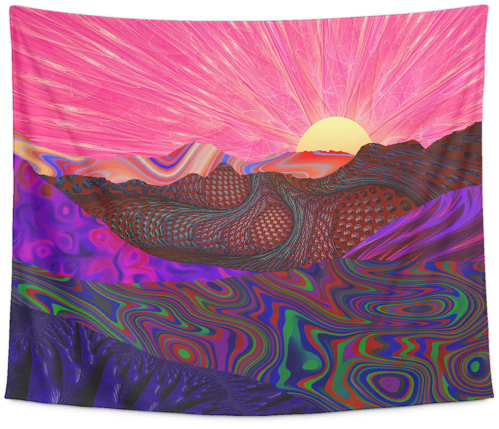 Trippy Trek Tapestry (1024x1024), Png Download