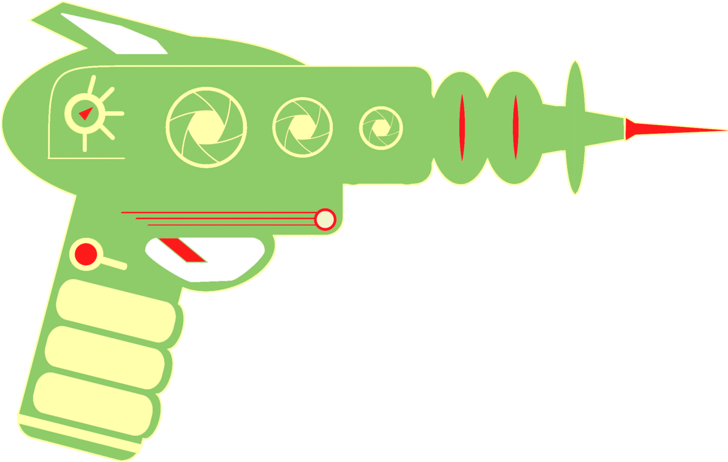 Raygun Weapon Clip Art - Laser Guns Clip Art (1500x985), Png Download