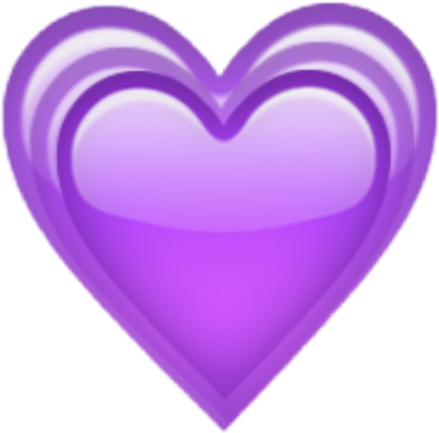 Purple Hearts Heart Corazon Violeta Corazones Amor - Purple Love Heart Emoji (873x861), Png Download