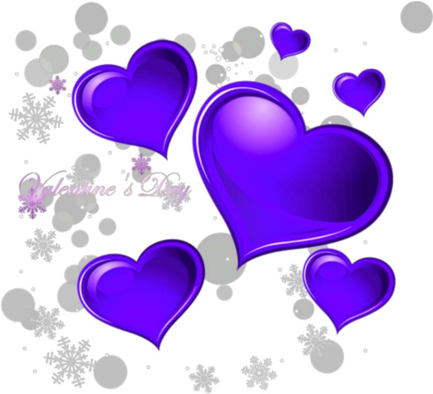 Mq Purple Heart Hearts Valentinesday - Valentine's Day (1024x1024), Png Download