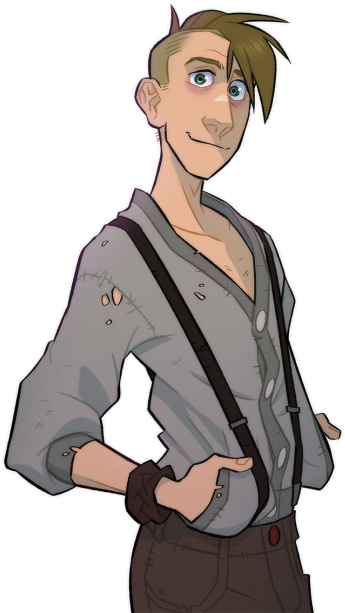 Buttons Wore Nothing But His Oversized Grey Cardigan - Cartoon (540x632), Png Download