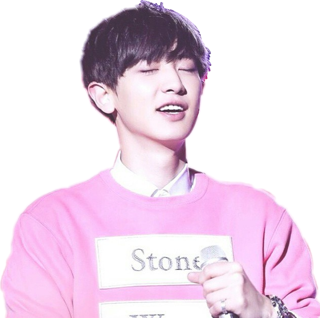 Chanyeol Transparent Cute Image Royalty Free Library - Chanyeol Pink Png (630x626), Png Download