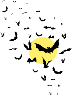 Bat Swarm (674x518), Png Download