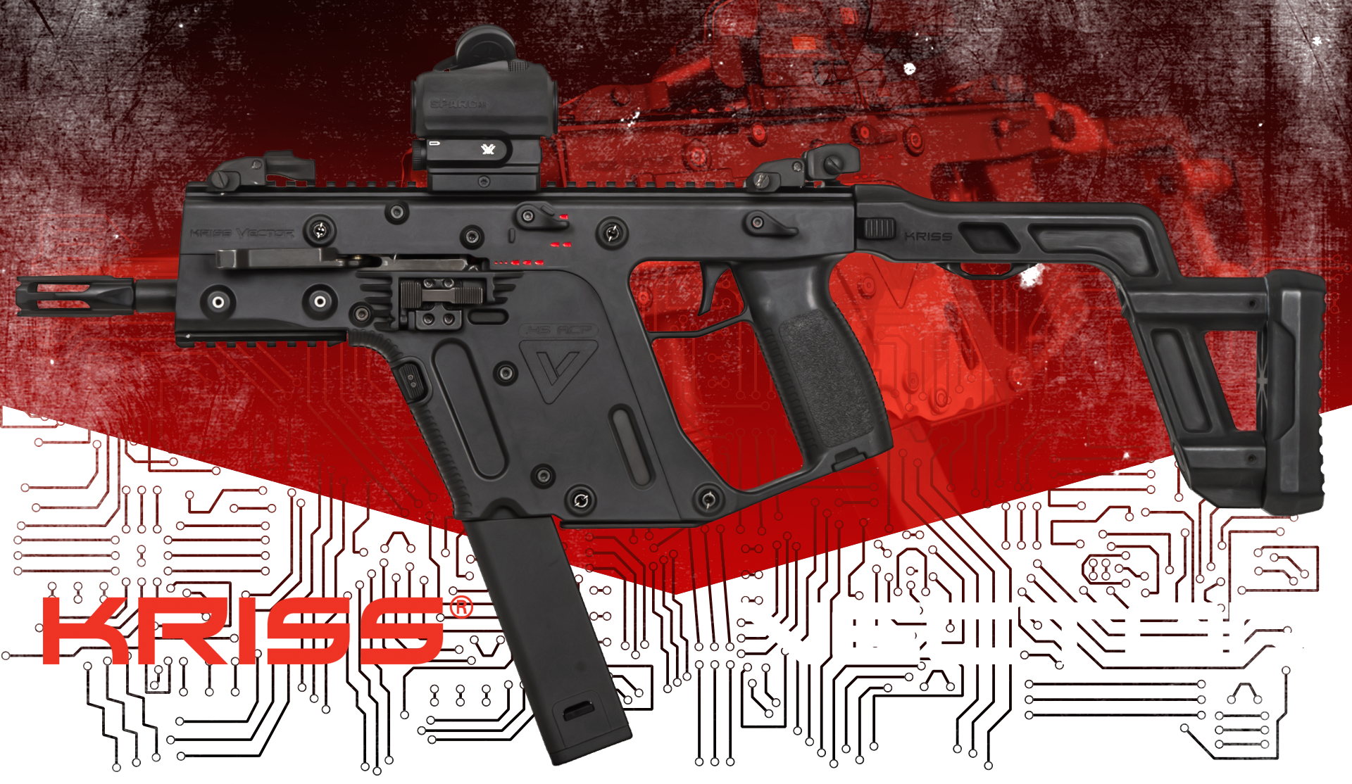 Krytac Kriss Vector Smg (1920x1114), Png Download