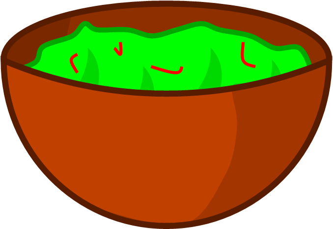 Guacamole - Bowl Of Guacamole Clipart (688x469), Png Download