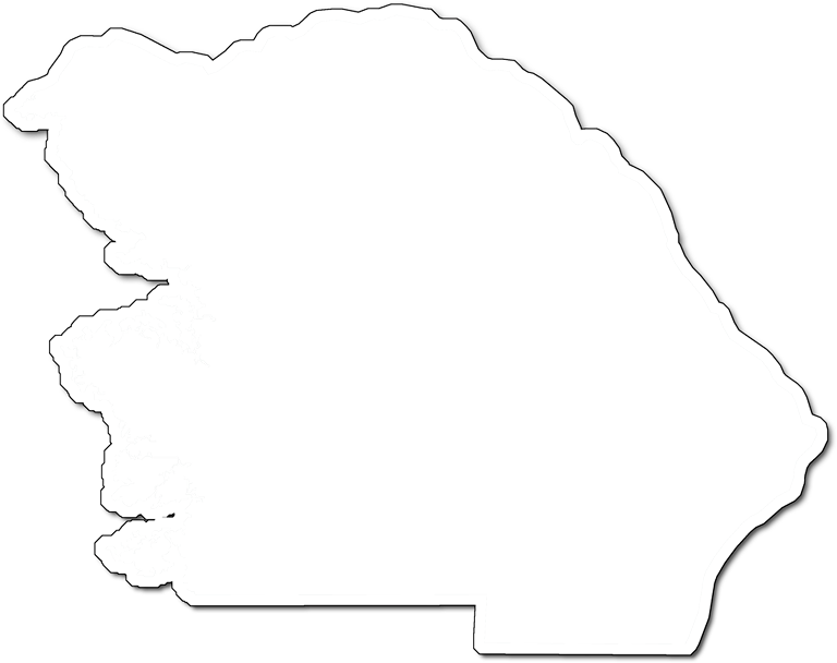 A Map Of Citrus With An Outer Shadow Around The Map - Map (768x608), Png Download
