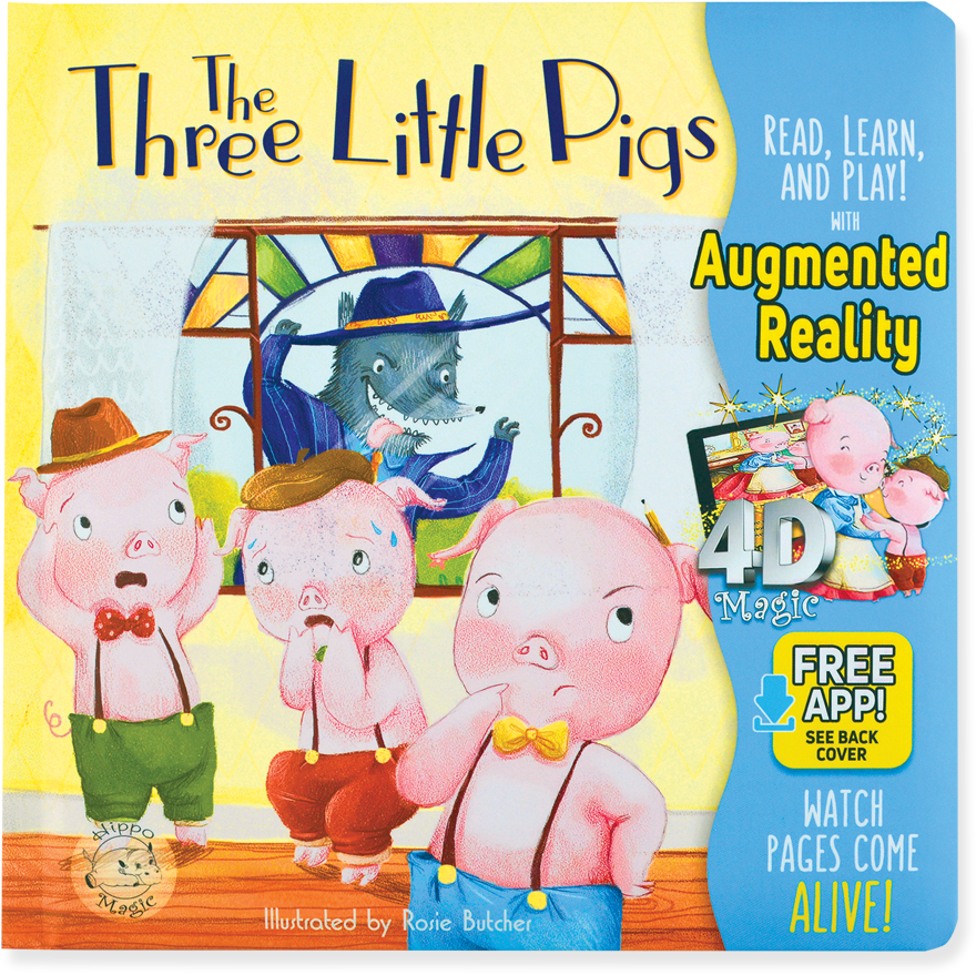 The Three Little Pigs - Little Hippo Books (1024x1024), Png Download