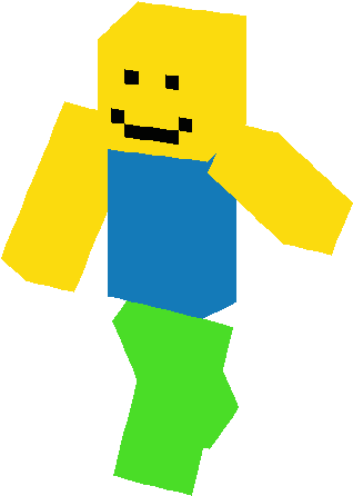 Roblox Noob Skin - Roblox Noob Skin Minecraft (317x453), Png Download