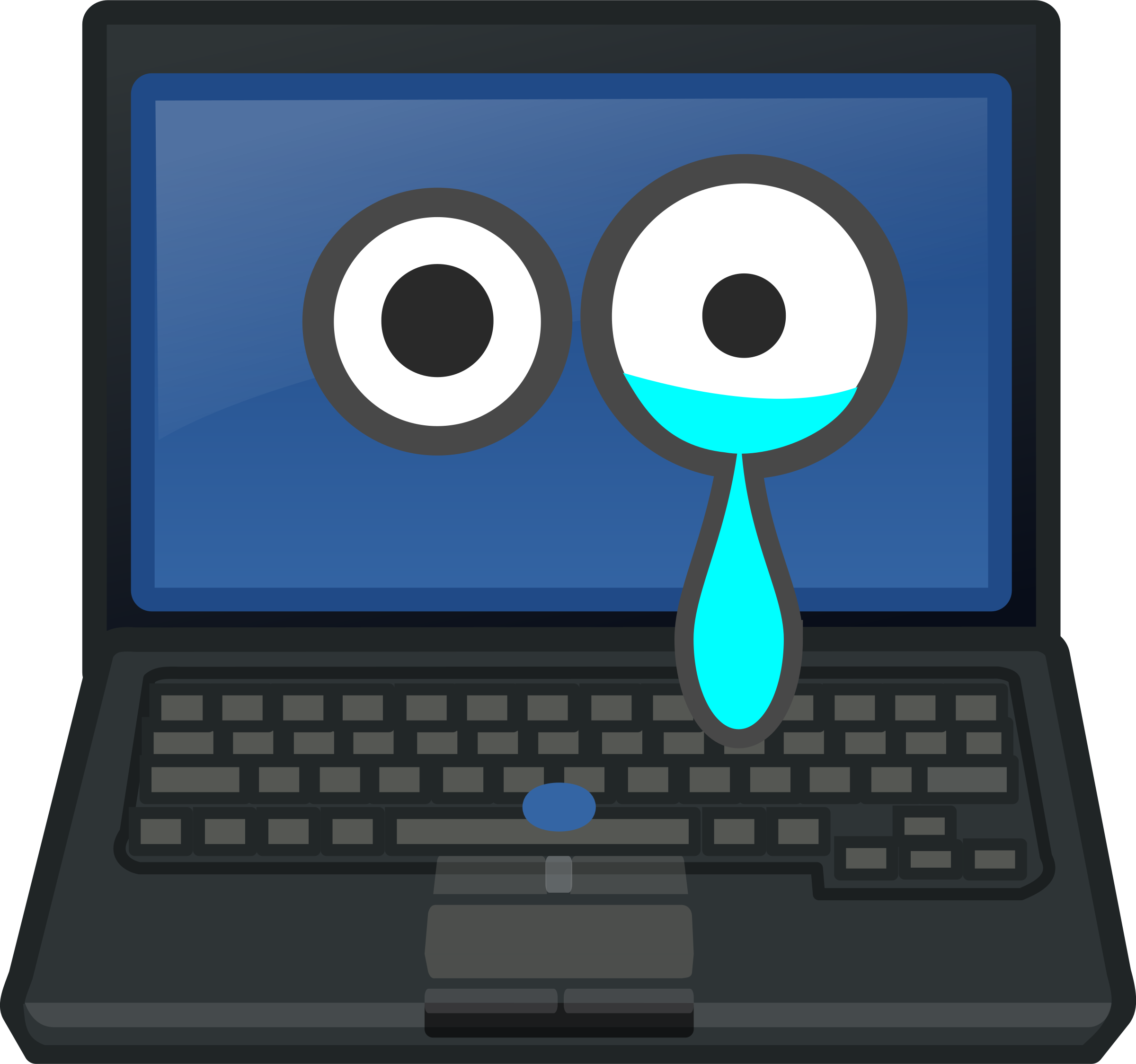 This Free Icons Png Design Of Laptop Crying Eye Contact (2400x2249), Png Download