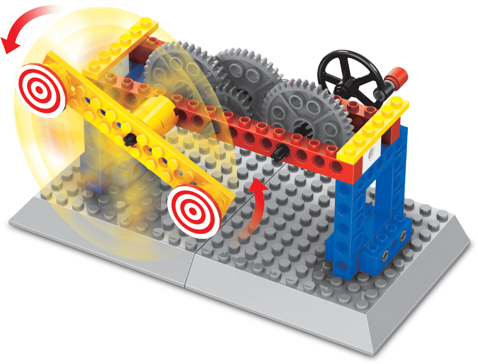 My First Mechanical Engineering Kit - Brictek Ingenius Axial Gear Building Set (1535x1171), Png Download