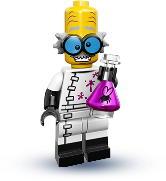 Monsterscientistfull - Lego 71010 Minifigures Monsters (342x393), Png Download
