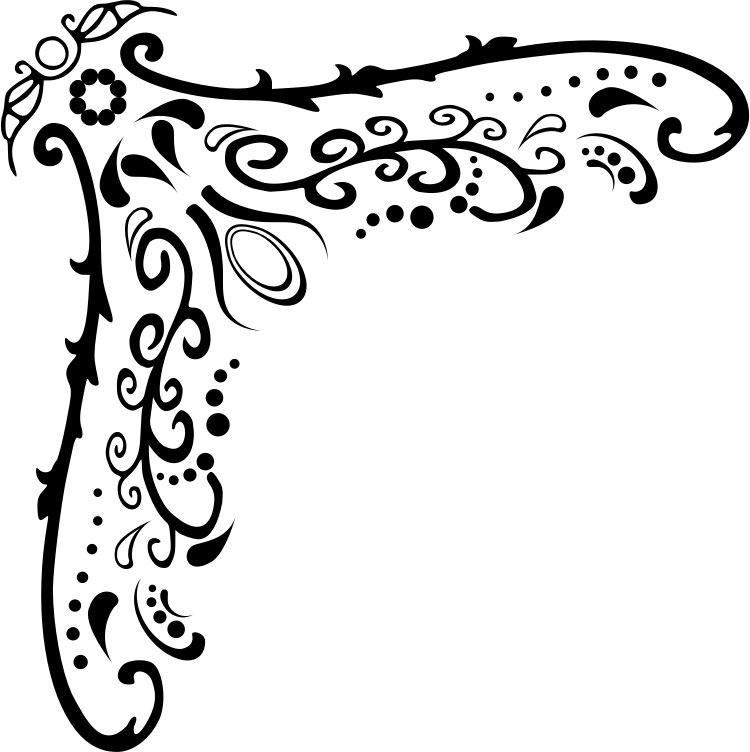 Medium Image - Free Clipart Corner Flourish (750x752), Png Download