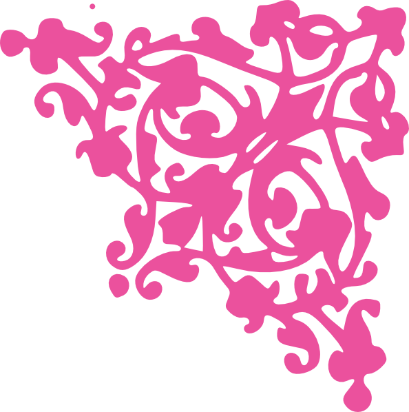 Damask Clipart Corner - Anne Kristin Sydnes (594x598), Png Download